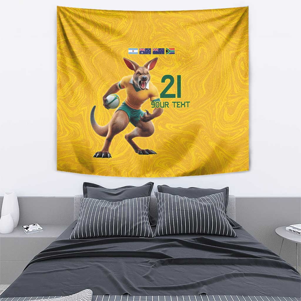 Australia Rugby Custom Tapestry Glory Be To Wallabies Simple Pattern - Aussie Hoodie