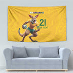 Australia Rugby Custom Tapestry Glory Be To Wallabies Simple Pattern - Aussie Hoodie