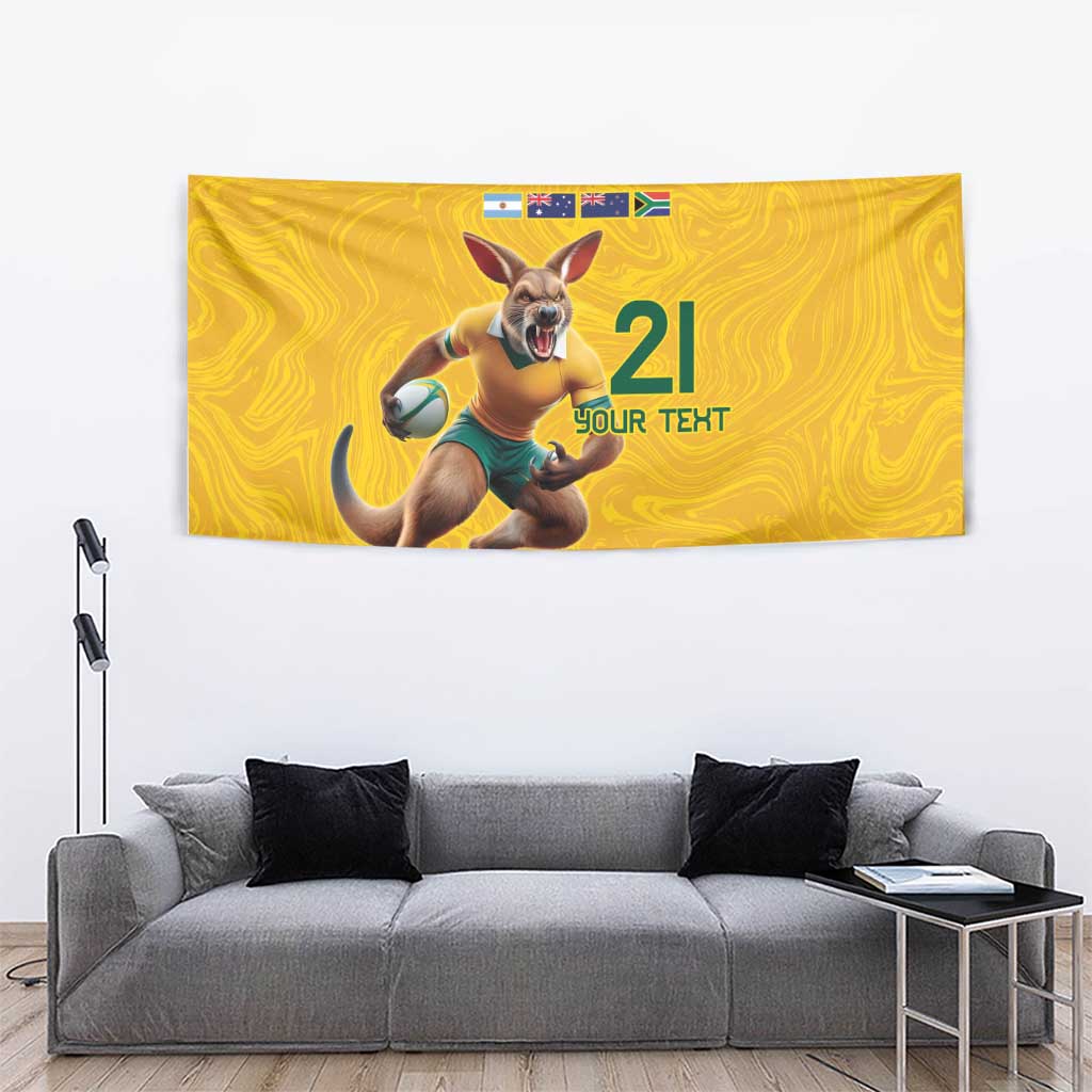 Australia Rugby Custom Tapestry Glory Be To Wallabies Simple Pattern - Aussie Hoodie