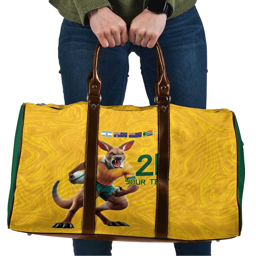Australia Rugby Custom Travel Bag Glory Be To Wallabies Simple Pattern - Aussie Hoodie