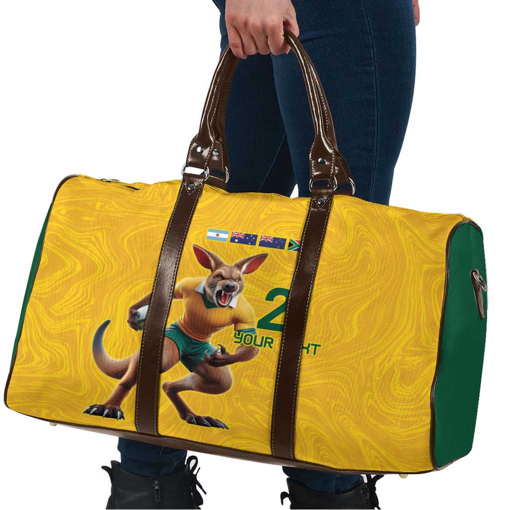Australia Rugby Custom Travel Bag Glory Be To Wallabies Simple Pattern - Aussie Hoodie