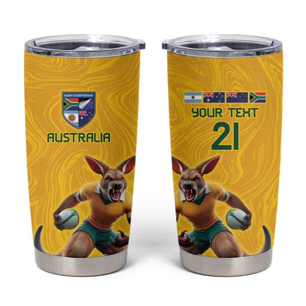 Australia Rugby Custom Tumbler Cup Glory Be To Wallabies Simple Pattern - Aussie Hoodie