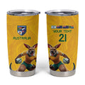 Australia Rugby Custom Tumbler Cup Glory Be To Wallabies Simple Pattern - Aussie Hoodie