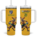 Australia Rugby Custom Tumbler With Handle Glory Be To Wallabies Simple Pattern - Aussie Hoodie
