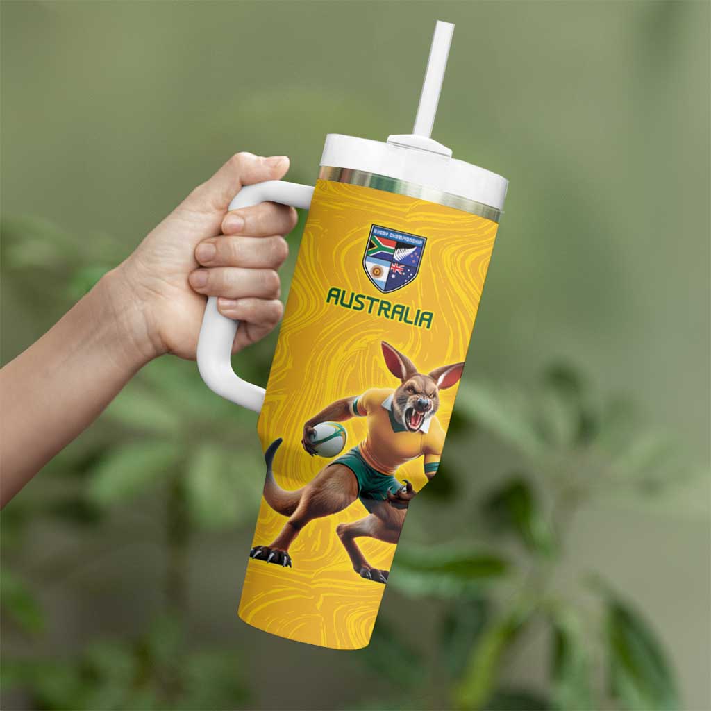 Australia Rugby Custom Tumbler With Handle Glory Be To Wallabies Simple Pattern - Aussie Hoodie