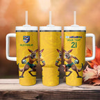Australia Rugby Custom Tumbler With Handle Glory Be To Wallabies Simple Pattern - Aussie Hoodie