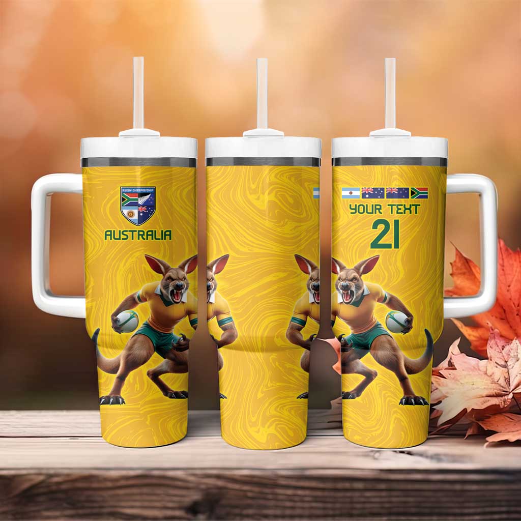 Australia Rugby Custom Tumbler With Handle Glory Be To Wallabies Simple Pattern - Aussie Hoodie