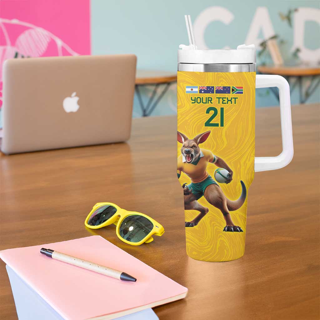 Australia Rugby Custom Tumbler With Handle Glory Be To Wallabies Simple Pattern - Aussie Hoodie