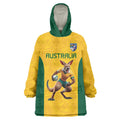 Australia Rugby Custom Wearable Blanket Hoodie Glory Be To Wallabies Simple Pattern - Aussie Hoodie
