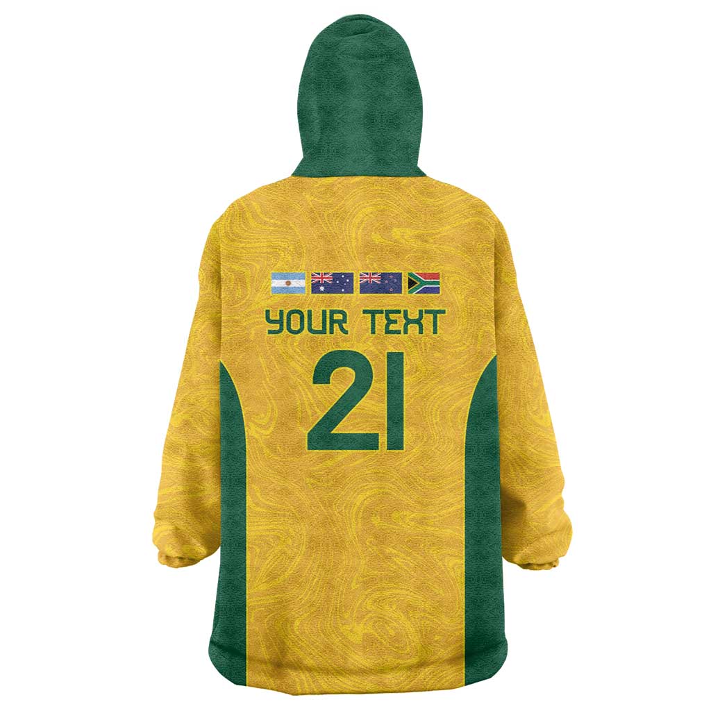 Australia Rugby Custom Wearable Blanket Hoodie Glory Be To Wallabies Simple Pattern - Aussie Hoodie