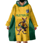 Australia Rugby Custom Wearable Blanket Hoodie Glory Be To Wallabies Simple Pattern - Aussie Hoodie