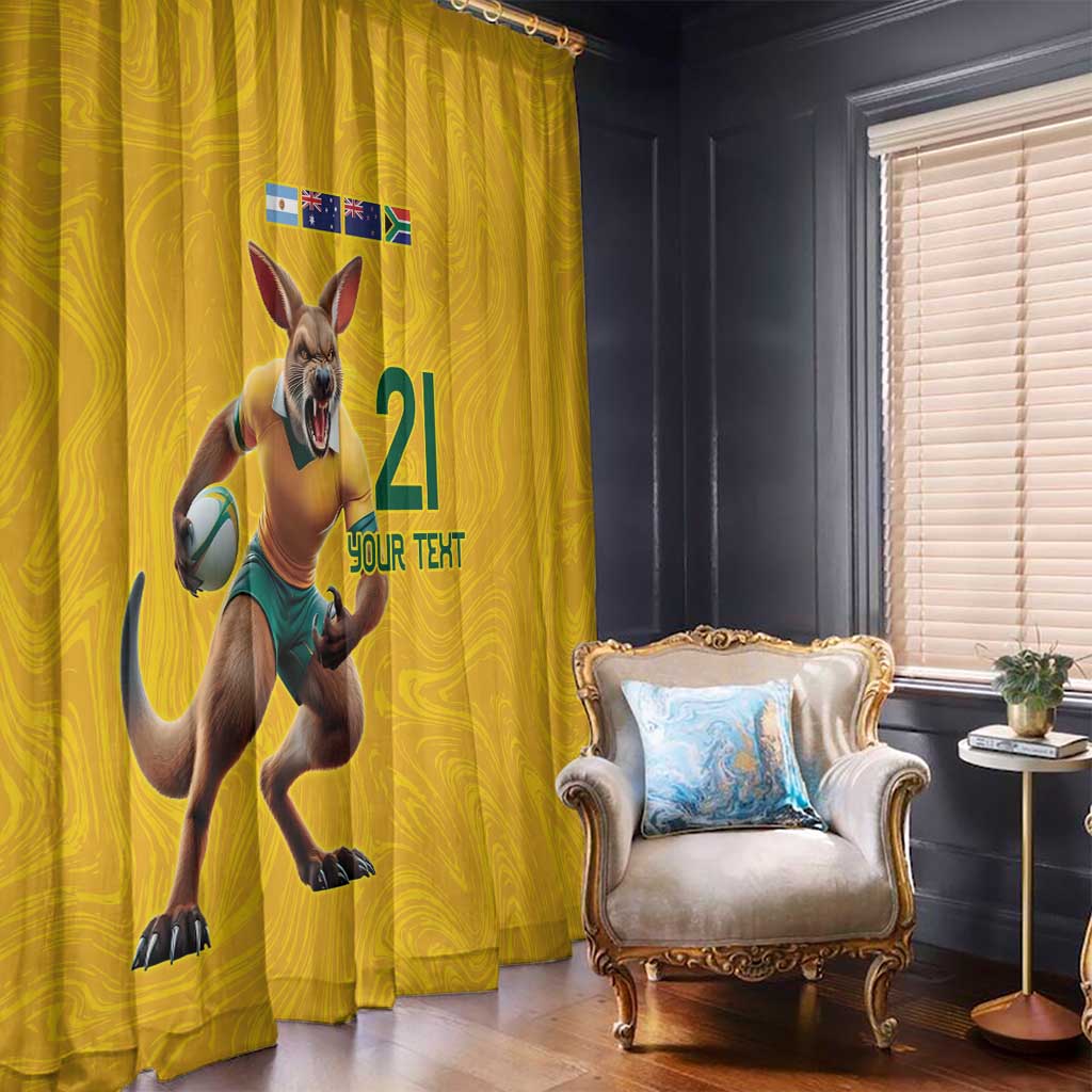 Australia Rugby Custom Window Curtain Glory Be To Wallabies Simple Pattern - Aussie Hoodie