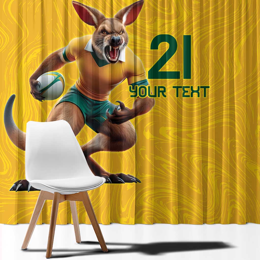 Australia Rugby Custom Window Curtain Glory Be To Wallabies Simple Pattern - Aussie Hoodie