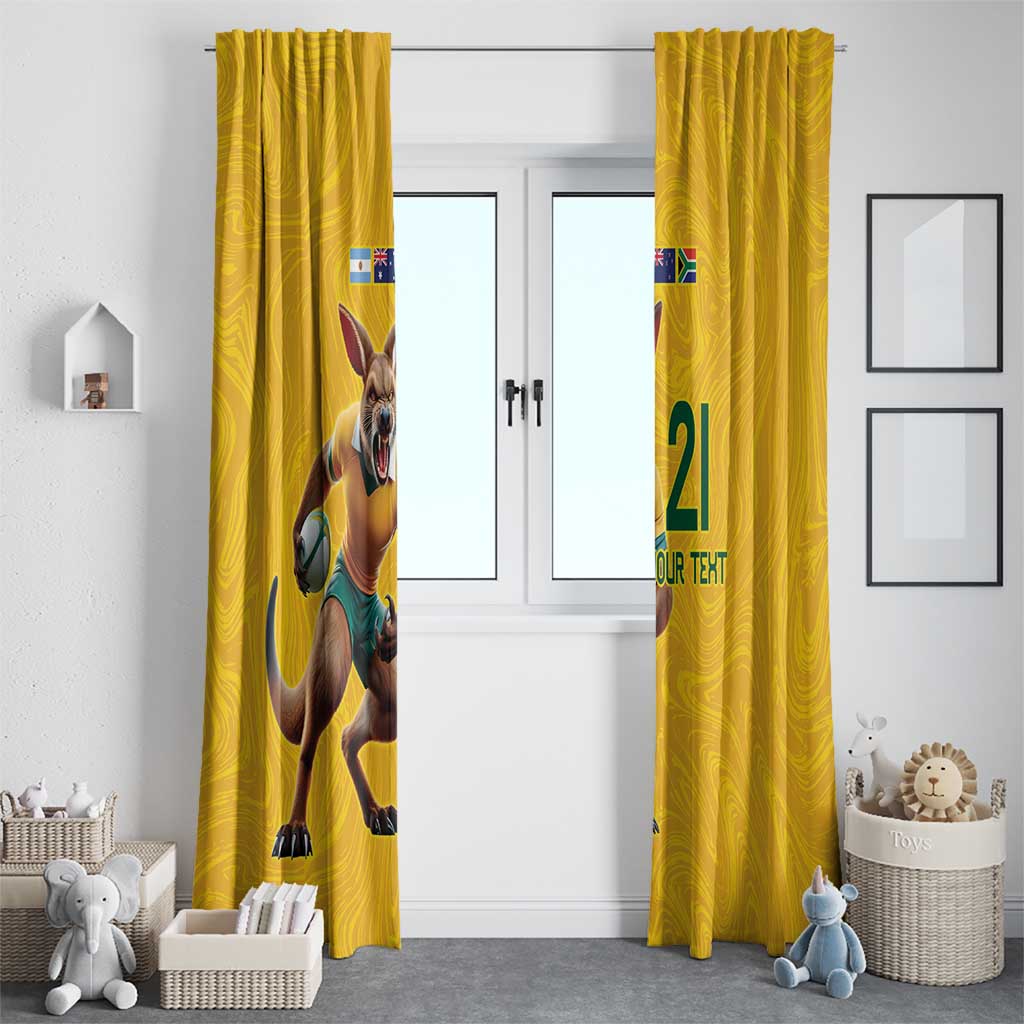 Australia Rugby Custom Window Curtain Glory Be To Wallabies Simple Pattern - Aussie Hoodie