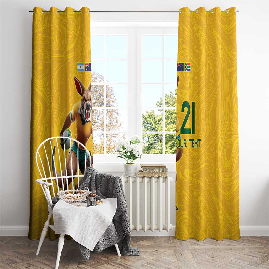 Australia Rugby Custom Window Curtain Glory Be To Wallabies Simple Pattern - Aussie Hoodie