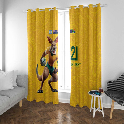 Australia Rugby Custom Window Curtain Glory Be To Wallabies Simple Pattern - Aussie Hoodie