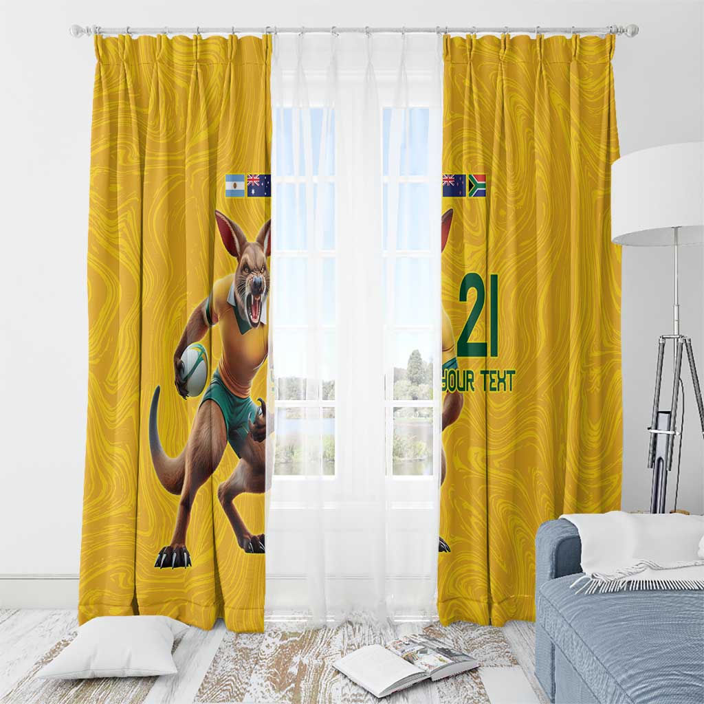 Australia Rugby Custom Window Curtain Glory Be To Wallabies Simple Pattern - Aussie Hoodie