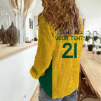 Australia Rugby Custom Women Casual Shirt Glory Be To Wallabies Simple Pattern - Aussie Hoodie