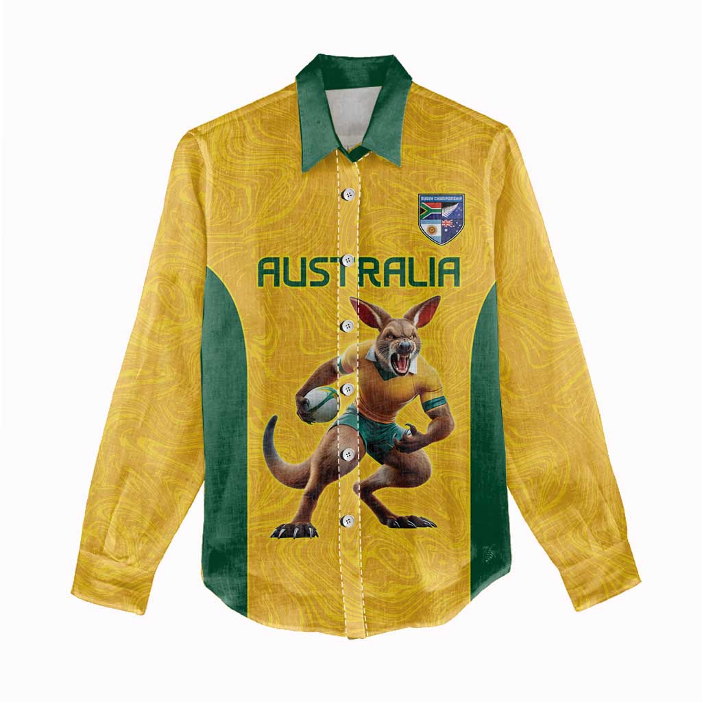 Australia Rugby Custom Women Casual Shirt Glory Be To Wallabies Simple Pattern - Aussie Hoodie