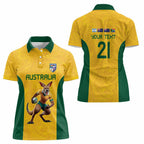 Australia Rugby Custom Women Polo Shirt Glory Be To Wallabies Simple Pattern - Aussie Hoodie