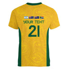 Australia Rugby Custom Women V-Neck T-Shirt Glory Be To Wallabies Simple Pattern - Aussie Hoodie