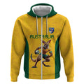 Australia Rugby Custom Zip Hoodie Glory Be To Wallabies Simple Pattern - Aussie Hoodie