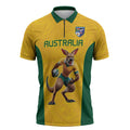 Australia Rugby Custom Zipper Polo Shirt Glory Be To Wallabies Simple Pattern - Aussie Hoodie
