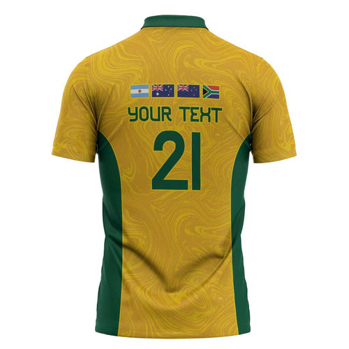 Australia Rugby Custom Zipper Polo Shirt Glory Be To Wallabies Simple Pattern - Aussie Hoodie