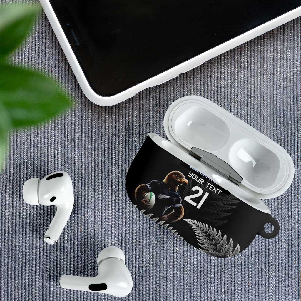 New Zealand Rugby Custom AirPods Case Glory Be To Black Silver-fern - Aussie Hoodie