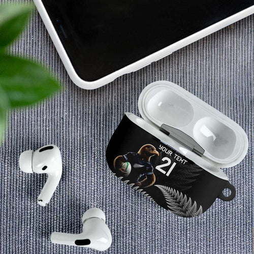 New Zealand Rugby Custom AirPods Case Glory Be To Black Silver-fern - Aussie Hoodie