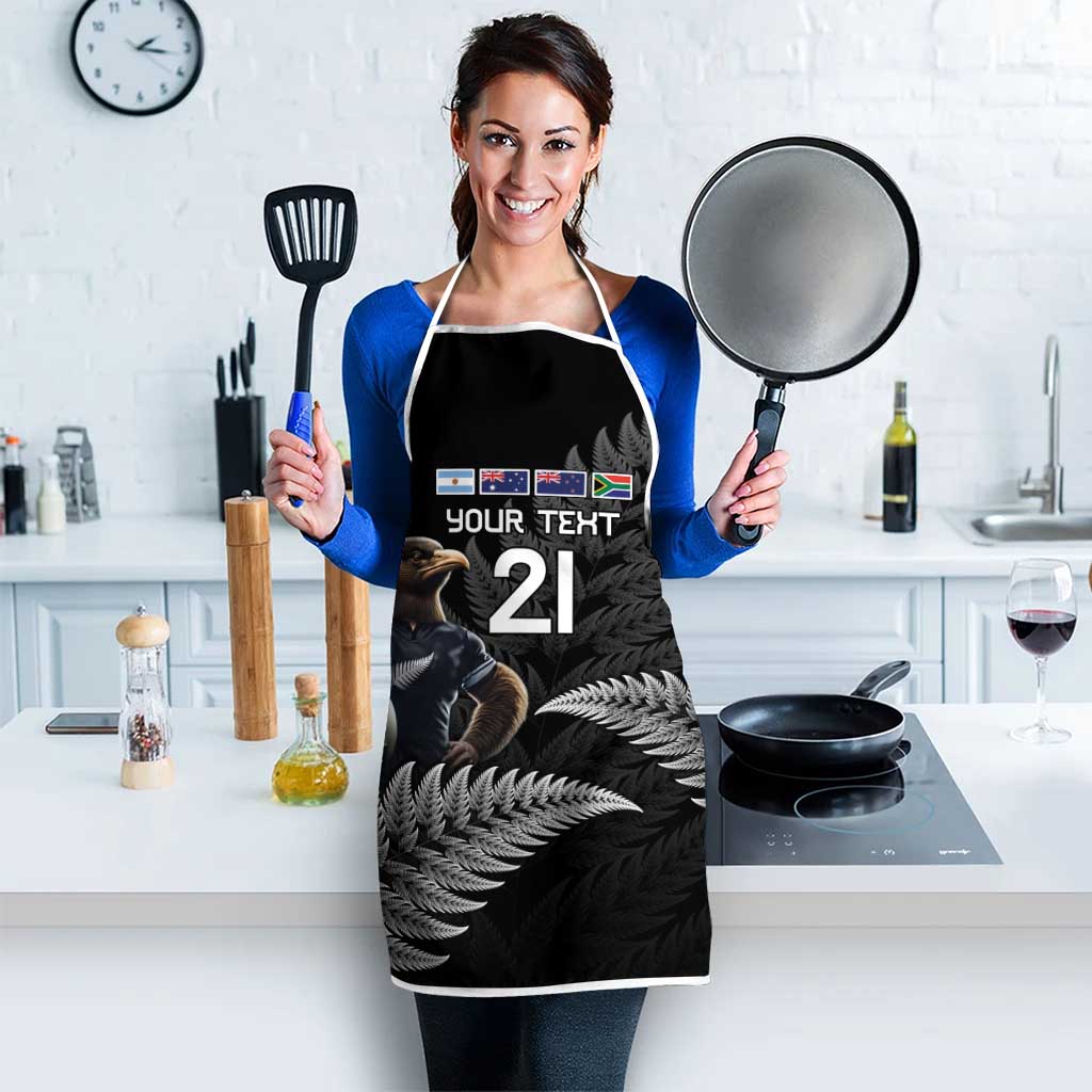 New Zealand Rugby Custom Apron Glory Be To Black Silver-fern - Aussie Hoodie