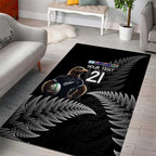 New Zealand Rugby Custom Area Rug Glory Be To Black Silver-fern - Aussie Hoodie