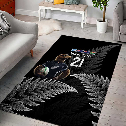 New Zealand Rugby Custom Area Rug Glory Be To Black Silver-fern - Aussie Hoodie