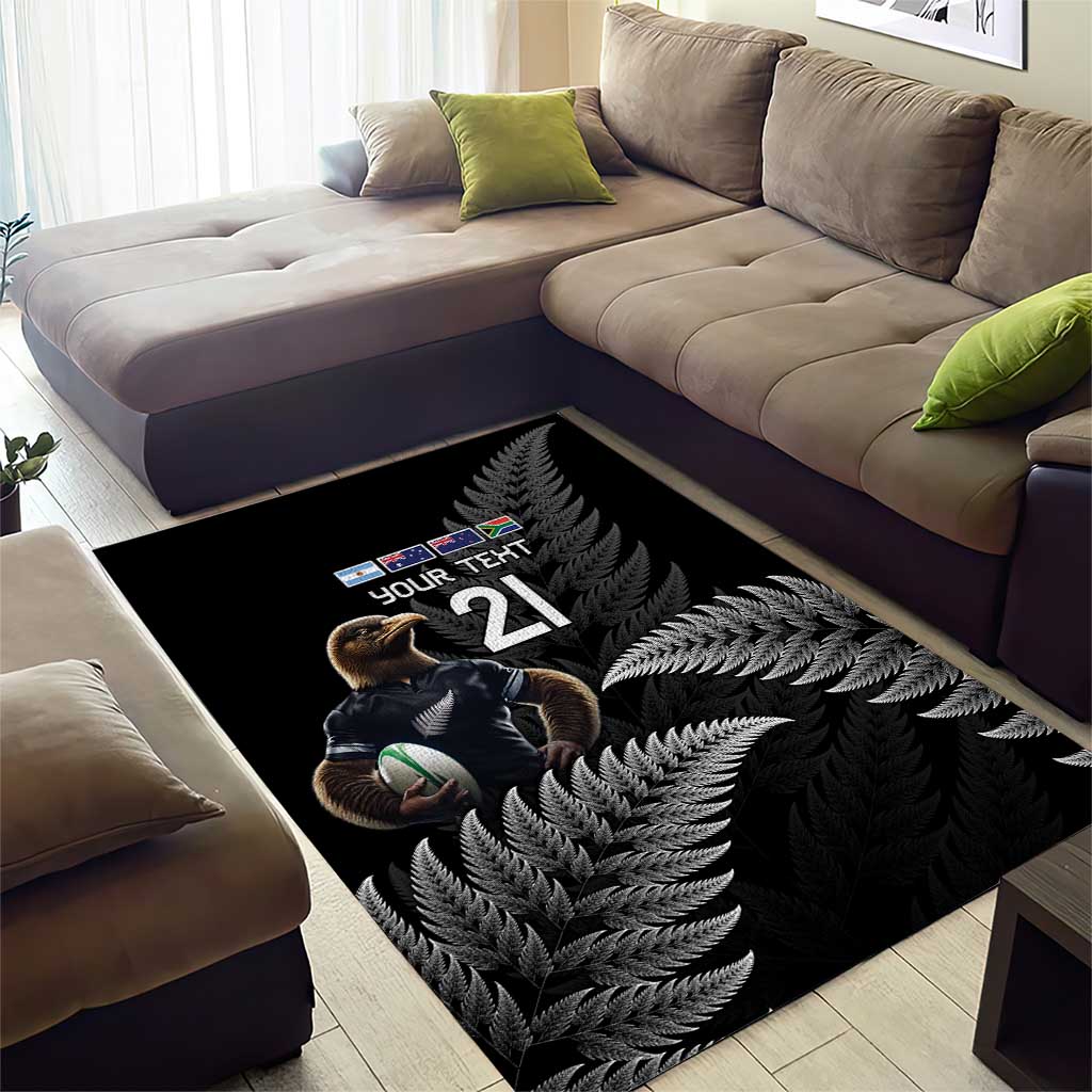 New Zealand Rugby Custom Area Rug Glory Be To Black Silver-fern - Aussie Hoodie