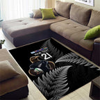 New Zealand Rugby Custom Area Rug Glory Be To Black Silver-fern - Aussie Hoodie