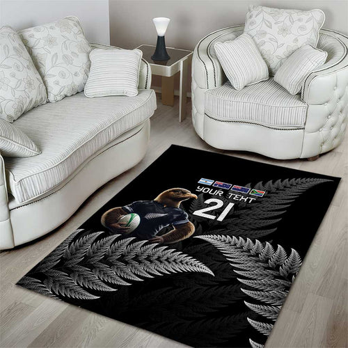New Zealand Rugby Custom Area Rug Glory Be To Black Silver-fern - Aussie Hoodie