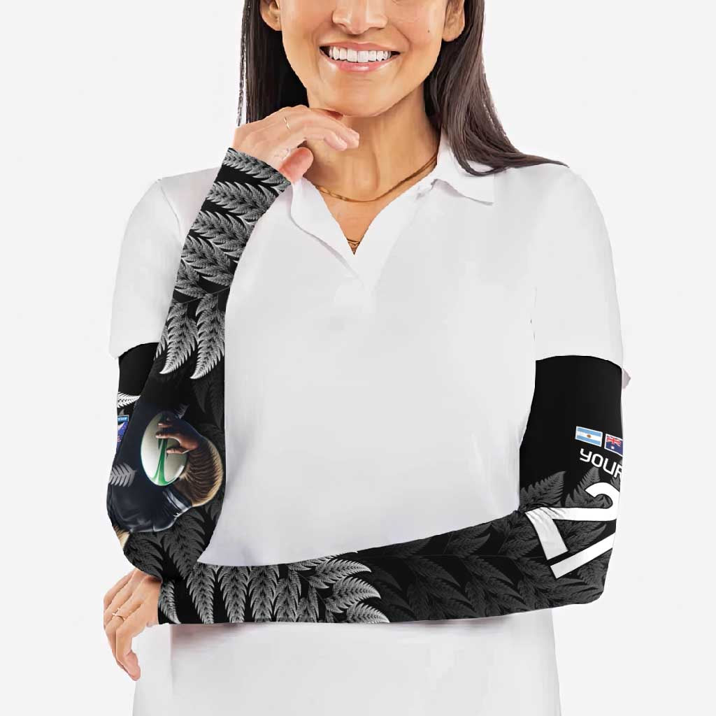 New Zealand Rugby Custom Arm Sleeves Glory Be To Black Silver-fern - Aussie Hoodie