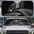 New Zealand Rugby Custom Auto Sun Shade Glory Be To Black Silver-fern - Aussie Hoodie