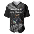 New Zealand Rugby Custom Baseball Jersey Glory Be To Black Silver-fern - Aussie Hoodie