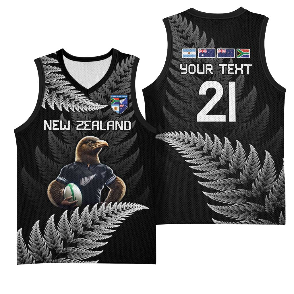 New Zealand Rugby Custom Basketball Jersey Glory Be To Black Silver-fern - Aussie Hoodie