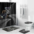 New Zealand Rugby Custom Bathroom Set Glory Be To Black Silver-fern - Aussie Hoodie