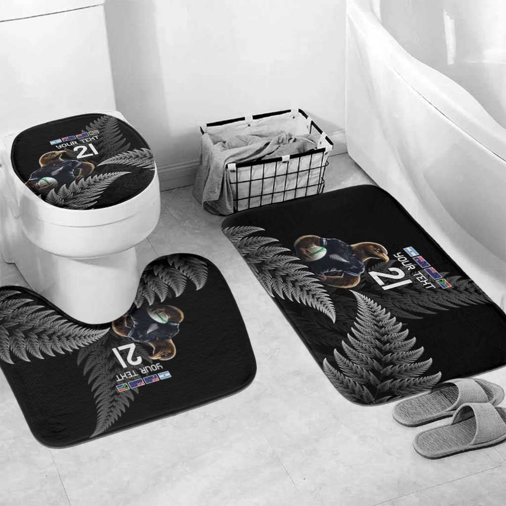 New Zealand Rugby Custom Bathroom Set Glory Be To Black Silver-fern - Aussie Hoodie