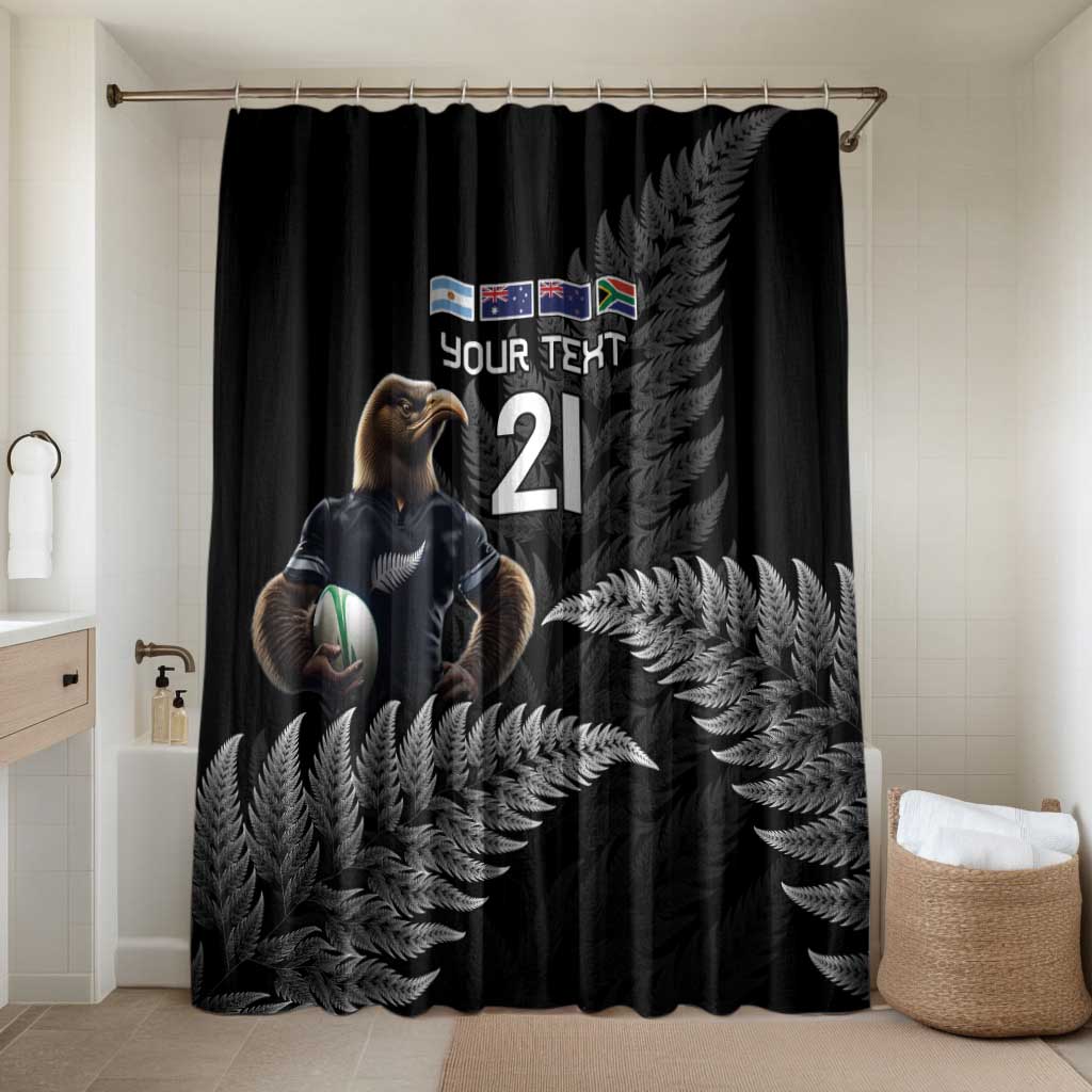 New Zealand Rugby Custom Bathroom Set Glory Be To Black Silver-fern - Aussie Hoodie