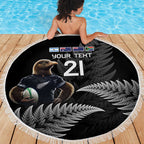 New Zealand Rugby Custom Beach Blanket Glory Be To Black Silver-fern - Aussie Hoodie