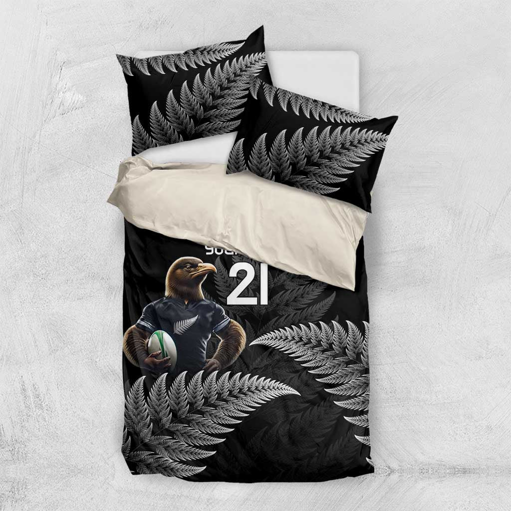 New Zealand Rugby Custom Bedding Set Glory Be To Black Silver-fern - Aussie Hoodie
