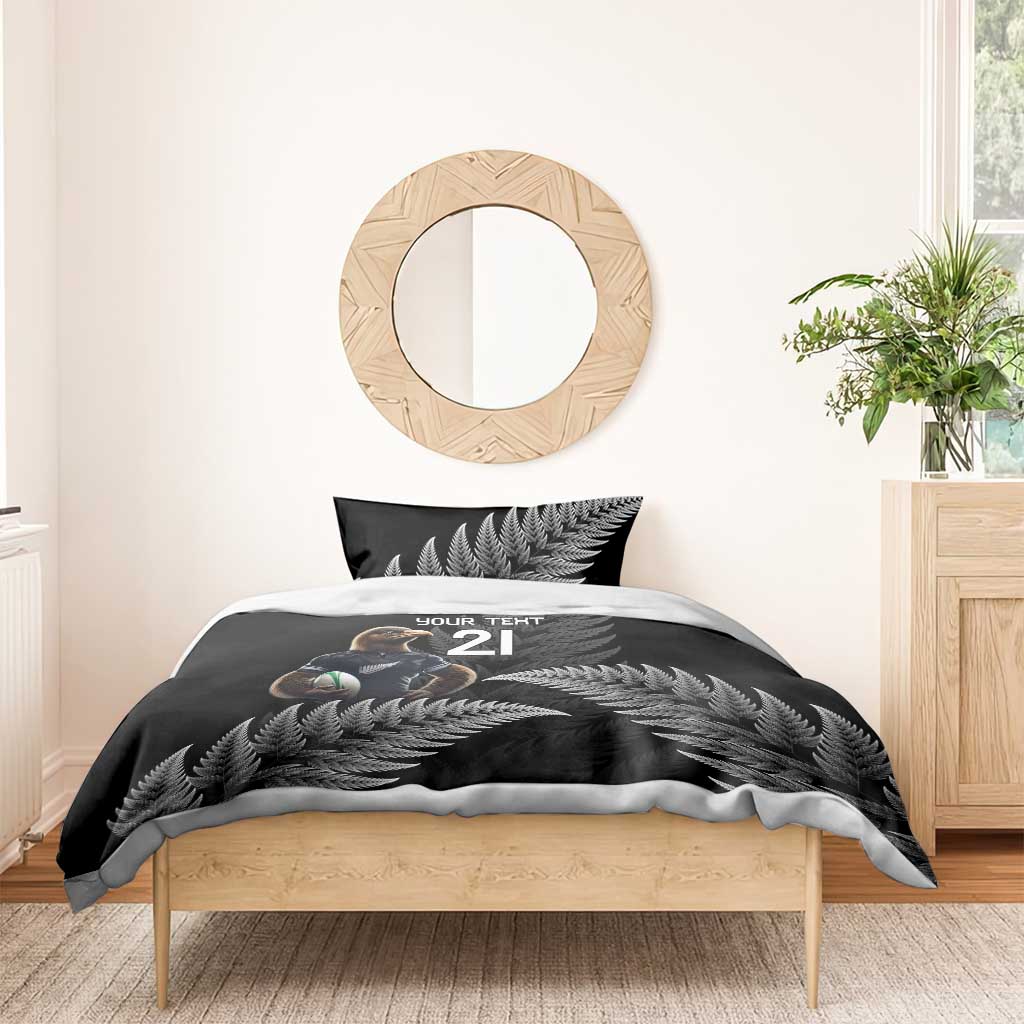 New Zealand Rugby Custom Bedding Set Glory Be To Black Silver-fern - Aussie Hoodie