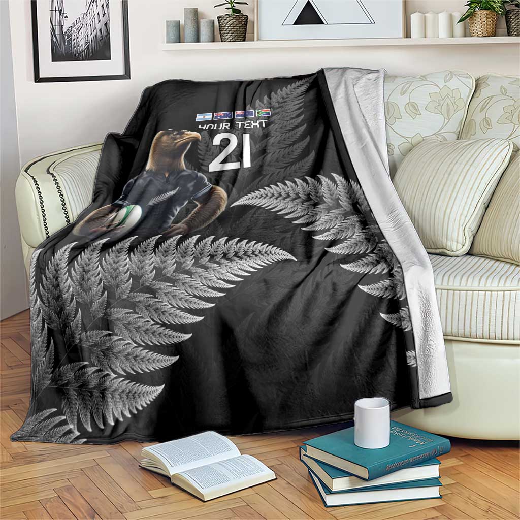 New Zealand Rugby Custom Blanket Glory Be To Black Silver-fern - Aussie Hoodie