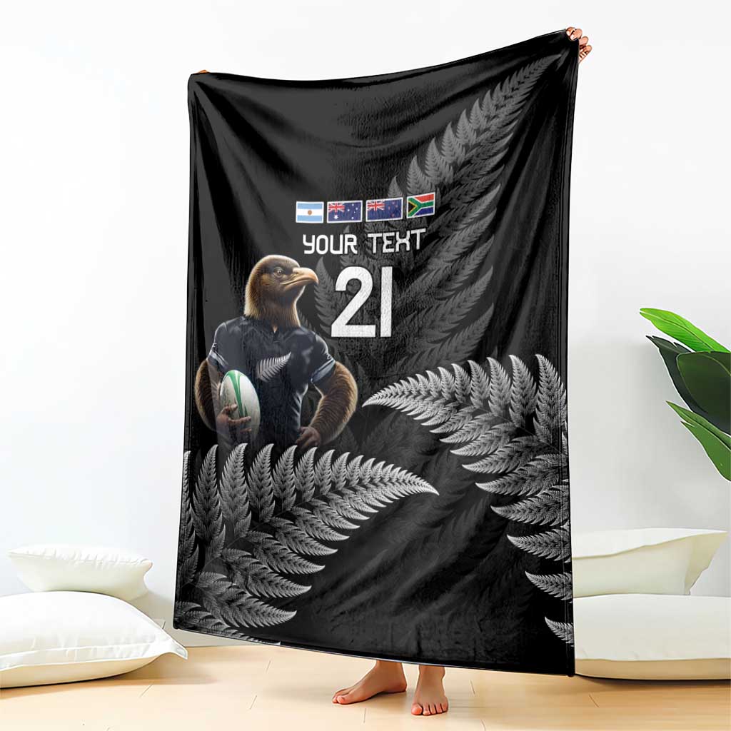 New Zealand Rugby Custom Blanket Glory Be To Black Silver-fern - Aussie Hoodie