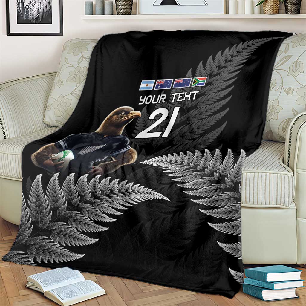 New Zealand Rugby Custom Blanket Glory Be To Black Silver-fern - Aussie Hoodie