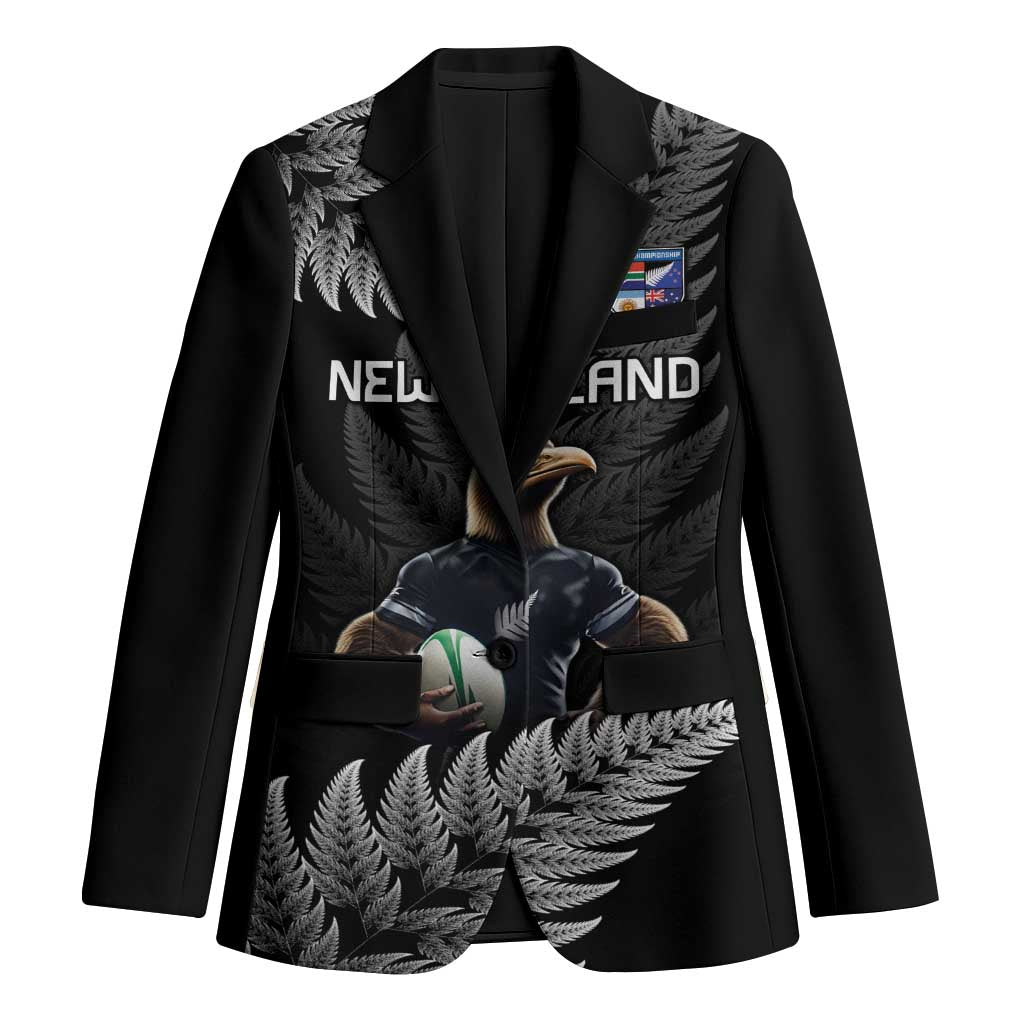 New Zealand Rugby Custom Blazer Glory Be To Black Silver-fern - Aussie Hoodie